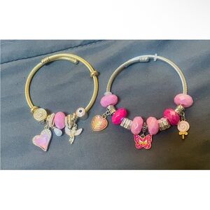 Silver and Gold Charm Bracelets